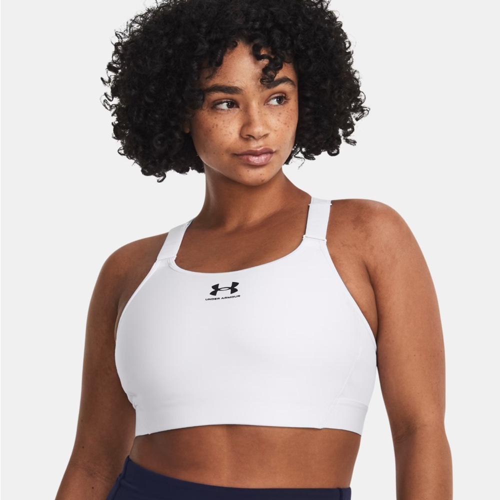 HeatGear® Under‎ Armour High Support Women's Sports Bra  White XS NWT adjustable